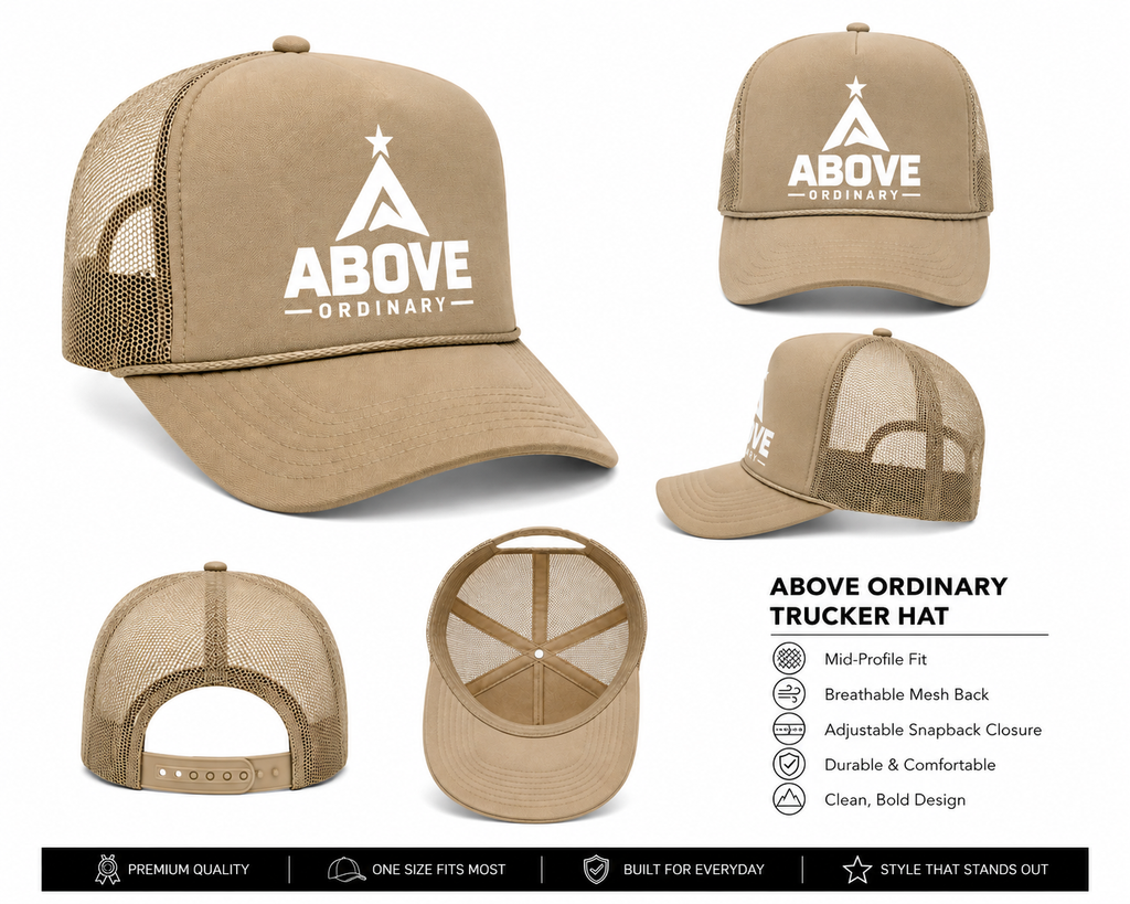 Above Ordinary Snapback Trucker Hat