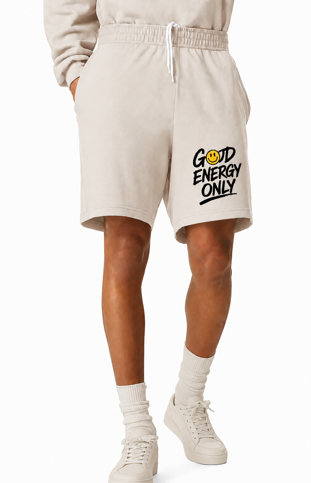 Good Energy Only™ Shorts – Bone